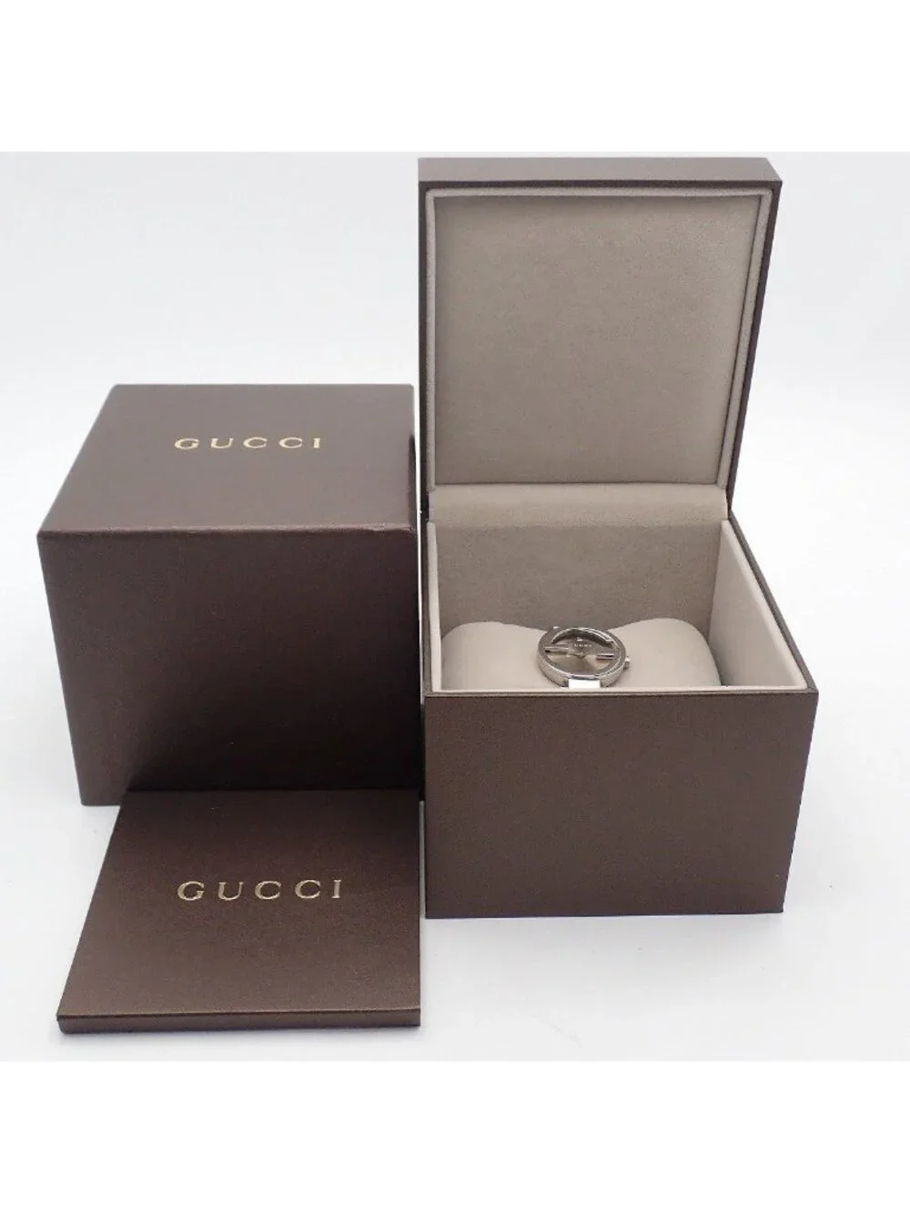 Gucci 133.5 Interlocking Quartz Watch Brown Dial SS Quality